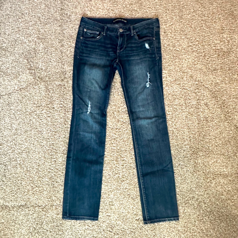 Express, Skinny Stella Low Rise Jeans, size 8R